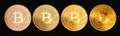 Bitcoin - bit coin BTC the new crypto currency Royalty Free Stock Photo