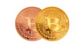 Bitcoin - bit coin BTC the new crypto currency Royalty Free Stock Photo