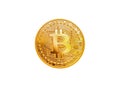 Bitcoin - bit coin BTC the new crypto currency Royalty Free Stock Photo