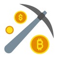 Bitcoin, bitcoin network, bitcoin mining, cryptocurrency fully editable vector icons Royalty Free Stock Photo