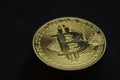 Bitcoin on black background Royalty Free Stock Photo