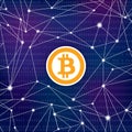 Bitcoin blockchain background. Cryptocurrency Royalty Free Stock Photo