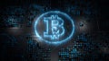 Bitcoin blockchain crypto currency digital encryption network, Money Exchange technology background concept