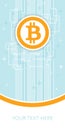 Bitcoin blockchain flyer template. Cryptocurrency