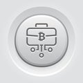 Bitcoin Briefcase Icon.