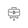 Bitcoin Briefcase Icon.