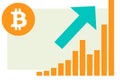 Bitcoin bull market illustration Royalty Free Stock Photo