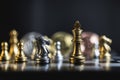 Bitcoin business strategy and chess board games Royalty Free Stock Photo