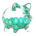Bitcoin Cash (BCH) Clear Glass piggy bank