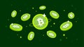 Bitcoin Cash BCH coins falling from the sky. BCH cryptocurrency concept banner background Royalty Free Stock Photo