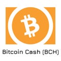 Bitcoin Cash BCH. Vector illustration crypto co Royalty Free Stock Photo