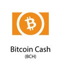 Bitcoin Cash cryptocurrency symbol