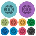 Bitcoin casino chip color darker flat icons