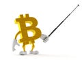 Bitcoin character aiming with pointer stick