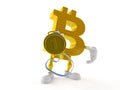 Bitcoin character with golden medal