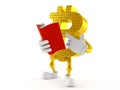 Bitcoin character reading a book