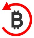 Bitcoin Chargeback Raster Icon Illustration