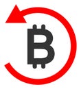 Bitcoin Chargeback Vector Icon Illustration