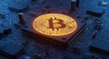 Bitcoin on Circuit Board Currency Technology currency blockchain technology cryptocurrency financial innovation future of