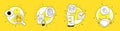 Bitcoin coin, Approved report and Safe time icons set. Brainstorming sign. Vector