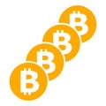 Bitcoin Coin Blockchain Flat Icon Symbol Royalty Free Stock Photo