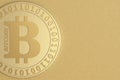 Bitcoin coin closeup