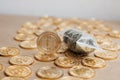 Bitcoin coin gold concept Royalty Free Stock Photo