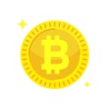 Bitcoin concept. Cryptocurrency digital money. Block chain symbol. Royalty Free Stock Photo