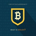 Bitcoin concept. Cryptocurrency logo sigh