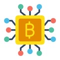 Bitcoin cpu, cpu mining, fpga mining, cpu fully editable vector icons