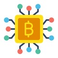 Bitcoin cpu, cpu mining, fpga mining, cpu fully editable vector icons