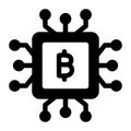Bitcoin cpu, cpu mining, fpga mining, cpu fully editable vector icons