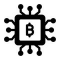 Bitcoin cpu, cpu mining, fpga mining, cpu fully editable vector icons