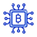 Bitcoin cpu, cpu mining, fpga mining, cpu fully editable vector icons