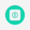 Bitcoin cpu vector icon sign symbol Royalty Free Stock Photo