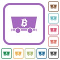 Bitcoin criptocurrency mining simple icons