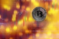 Bitcoin crypto currency on code data numeric