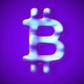 Bitcoin crypto currency 3D icon Royalty Free Stock Photo