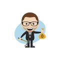 bitcoin crypto currency theme cartoon gentleman male man miner boy