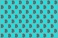 Bitcoin cryptocurrency blue background