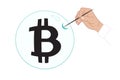 Bitcoin cryptocurrency bubble concept Royalty Free Stock Photo