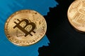 Bitcoin Cryptocurrency Closeup Royalty Free Stock Photo
