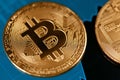 Bitcoin Cryptocurrency Closeup Royalty Free Stock Photo