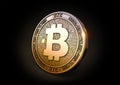 Bitcoin - Cryptocurrency Coin. 3D rendering Royalty Free Stock Photo