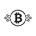 Bitcoin Cryptocurrency Icon.