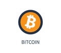 Bitcoin Cryptocurrency Icon Vector Illustration