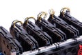 Bitcoin and cryptocurrency miner - a mining computer isolated on white.