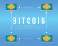Bitcoin cryptocurrency style design collection Royalty Free Stock Photo