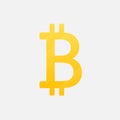 Bitcoin cryptographic symbol is an isolated icon
