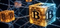 Bitcoin Cubes Connected in Network AI Generative